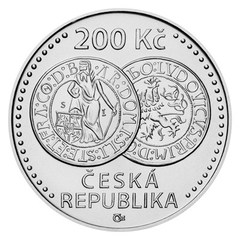 Stříbrná mince 200 Kč 2020 zahájení ražby Jáchymovského tolaru (standard)