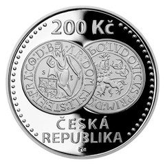 Stříbrná mince 200 Kč 2020 zahájení ražby Jáchymovského tolaru (proof)