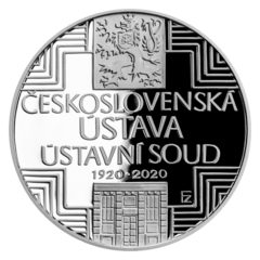 Stříbrná mince 500 Kč 2020 Výročí schválení československé ústavy a vzniku Ústavního soudu (proof)