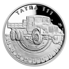 Stříbrná mince Na kolech - Nákladní automobil Tatra 111 (proof)