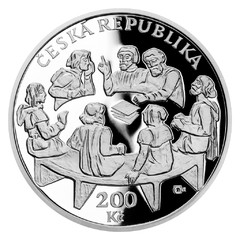 Stříbrná mince 200 Kč 2020 Vydání čtyř pražských artikulů (proof)
