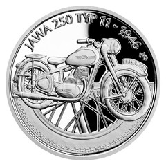 Stříbrná mince Na kolech - Motocykl JAWA 250 typ 11 (proof)