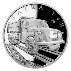 Stříbrná mince Na kolech - Nákladní automobil Tatra 148 (proof)