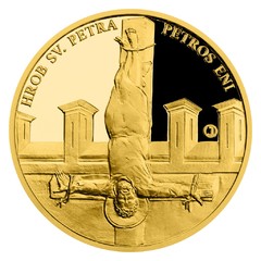 Sada čtyř zlatých mincí Bazilika sv. Petra (proof)