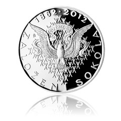 Stříbrná mince 200 Kč 2012 Založení Sokola (proof)