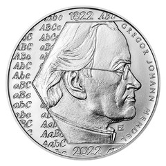 Stříbrná mince 200 Kč 2022 Gregor Mendel (standard)