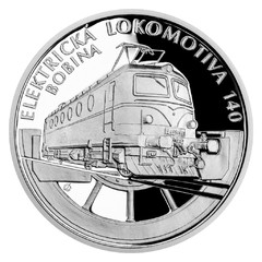 Stříbrná mince Na kolech - Elektrická lokomotiva řady 140 (proof)