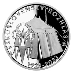 Stříbrná mince 200Kč 2023 Zahájení vysílání Československého rozhlasu (proof)
