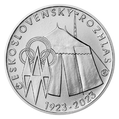 Stříbrná mince 200Kč 2023 Zahájení vysílání Československého rozhlasu (standard)