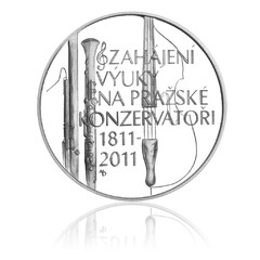 Stříbrná mince 200 Kč 2011 Zahájení výuky na pražské konzervatoři (proof)