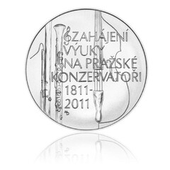 Stříbrná mince 200 Kč 2011 Zahájení výuky na pražské konzervatoři (standard)
