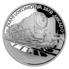 Stříbrná mince Na kolech - Parní lokomotiva 387.0 Mikádo (proof)