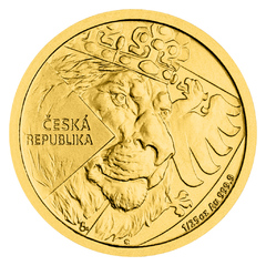 Zlatá 1/25oz investiční mince Český lev 2024 (standard)