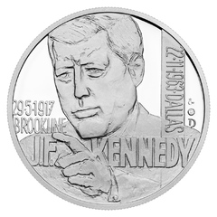 Stříbrná medaile Kult osobnosti - J. F. Kennedy proof