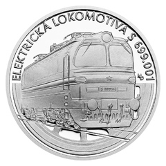 Stříbrná mince Na kolech - Elektrická lokomotiva S 699.001 (proof)