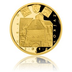 Zlatá mince 5000 Kč 2018 Zvíkov (proof)