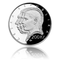 Stříbrná mince 200 Kč 2019 narození Aleše Hrdličky (proof)