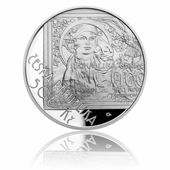 Stříbrná mince 500 Kč 2019 zahájení vydávání československých platidel (proof)