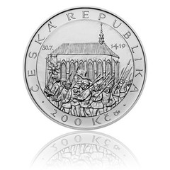 Stříbrná mince 200 Kč 2019 první pražská defenestrace (standard)