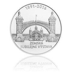Stříbrná mince 200 Kč 2016 Zemská jubilejní výstava v Praze (standard)