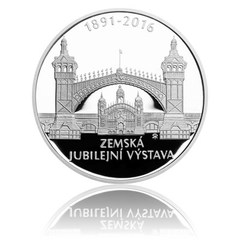 Stříbrná mince 200 Kč 2016 Zemská jubilejní výstava v Praze (proof)