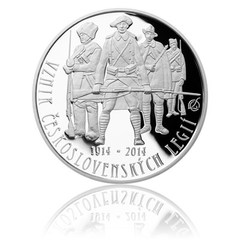 Stříbrná mince 200 Kč 2014 Založení Československých legií (proof)
