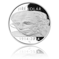 Stříbrná mince 500 Kč 2014 Jiří Kolář (proof)