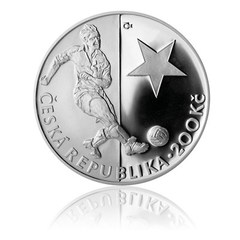 Stříbrná mince 200 Kč 2013 Josef Bican (proof)