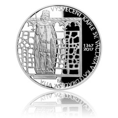 Stříbrná mince 200 Kč 2017 Vysvěcení kaple sv. Václava v katedrále sv. Víta (proof)