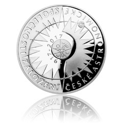 Stříbrná mince 200 Kč  2017 Založení České astronomické společnosti (proof)