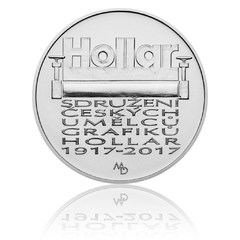 Stříbrná mince 200 Kč 2017 Založení Sdružení českých umělců grafiků Hollar (standard)