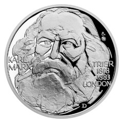 Stříbrná medaile Kult osobnosti - Karl Marx (proof)