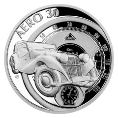 Stříbrná mince Na kolech - Osobní automobil Aero 30 (proof)
