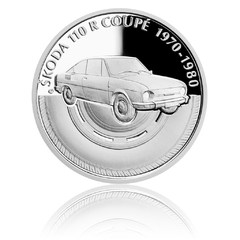 Stříbrná mince Na kolech - Osobní automobil Škoda 110 R Coupé (proof)