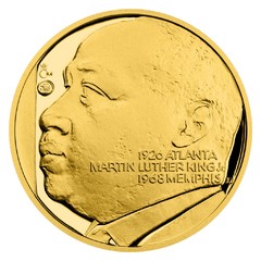 Zlatý dukát Kult osobnosti - Martin Luther King (proof)